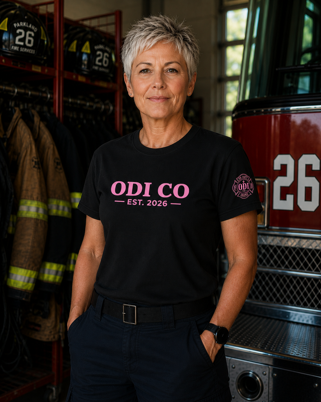 The MODERN Tee (Pink Logo)