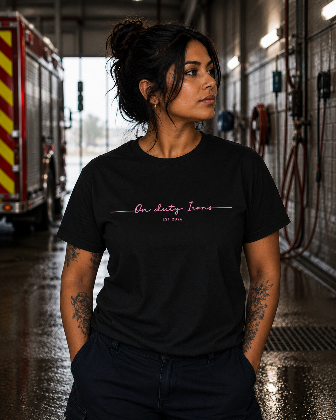 The SIGNATURE Tee (Pink logo)