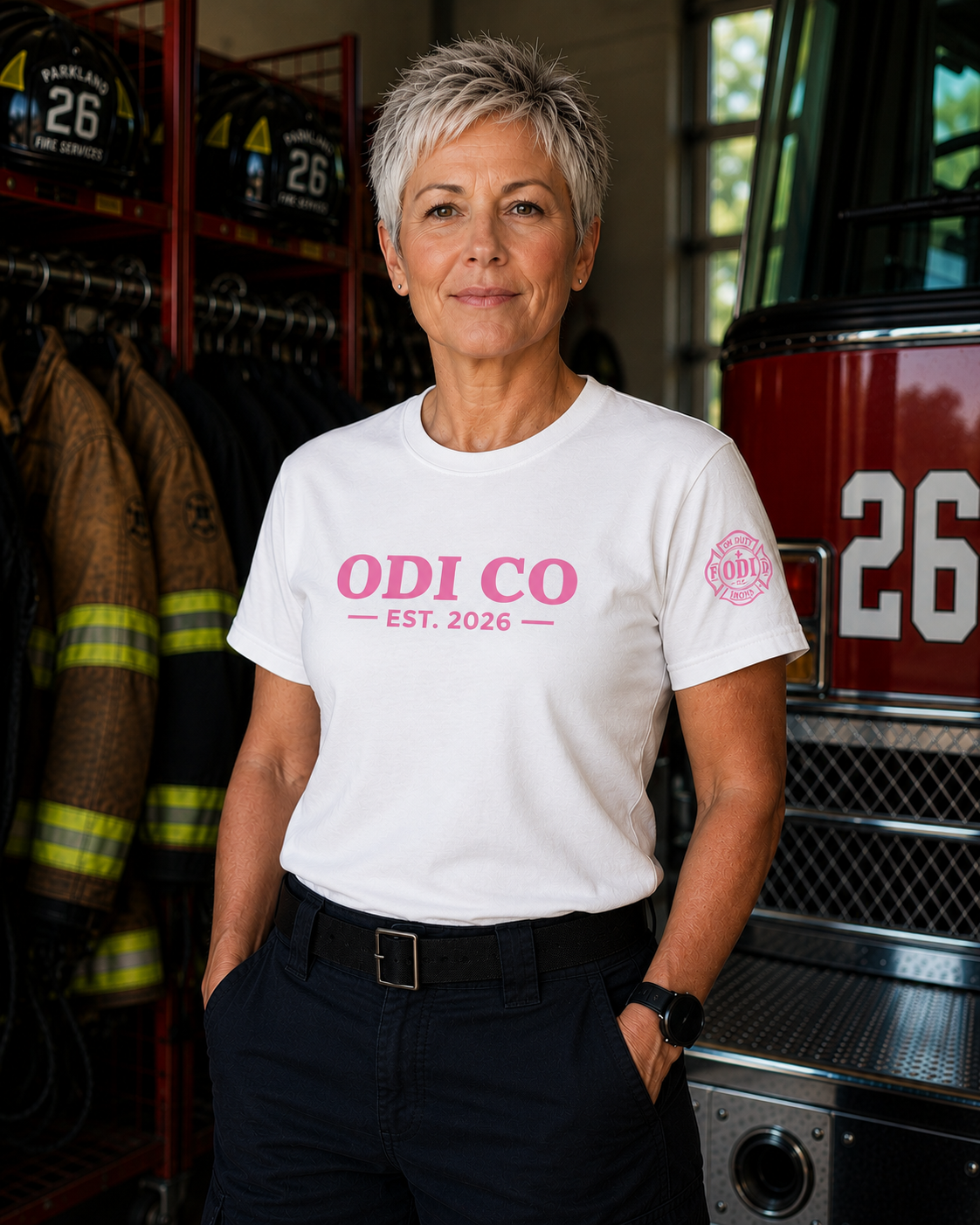 The MODERN Tee (Pink Logo)